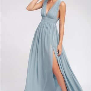 Lulu’s Heavenly Hues Light Blue Maxi Dress